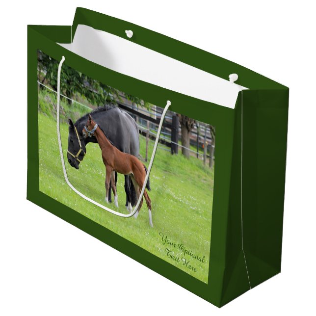 Der Geschenksack von Horse Lover Große Geschenktüte (Vorderseite Schrägansicht)