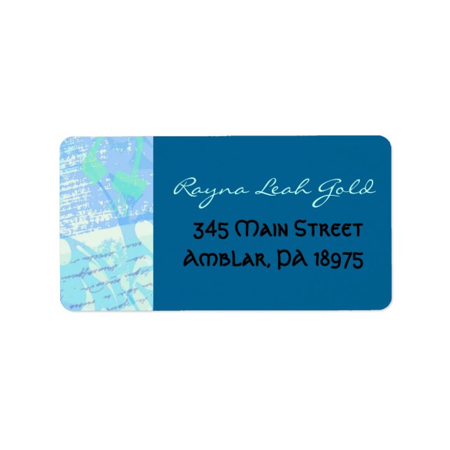 DER GESCHICHTER Bat Mitzvah drucken Ihre eigenen T Adressaufkleber (Vorne)