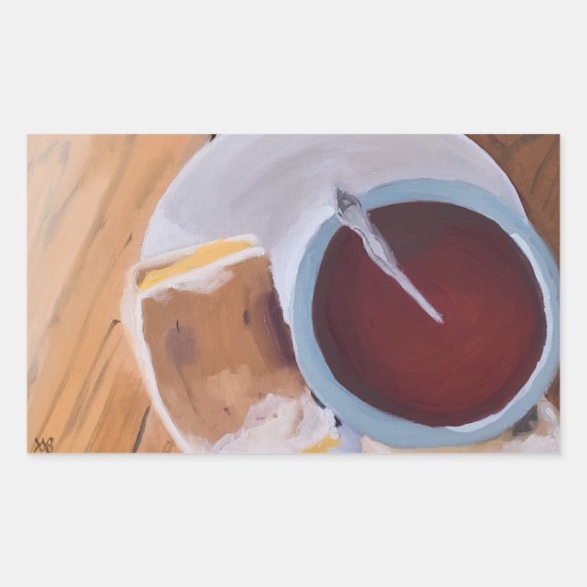 Der Geschmack der Wärme Rechteckiger Aufkleber (Vorderseite)