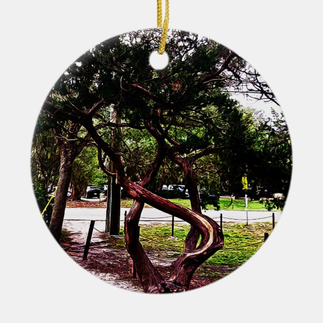 Der geschwungene Baum 1123 Keramik Ornament (Vorne)