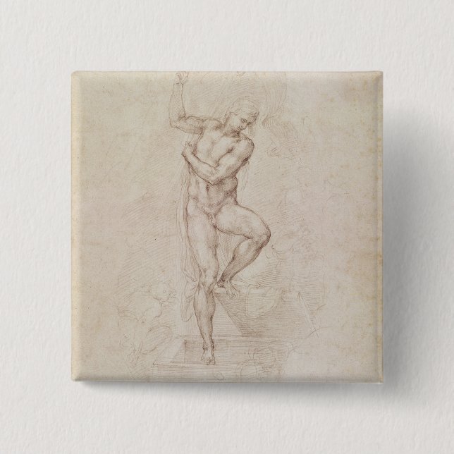 Der gestiegene Christus Button (Vorderseite)