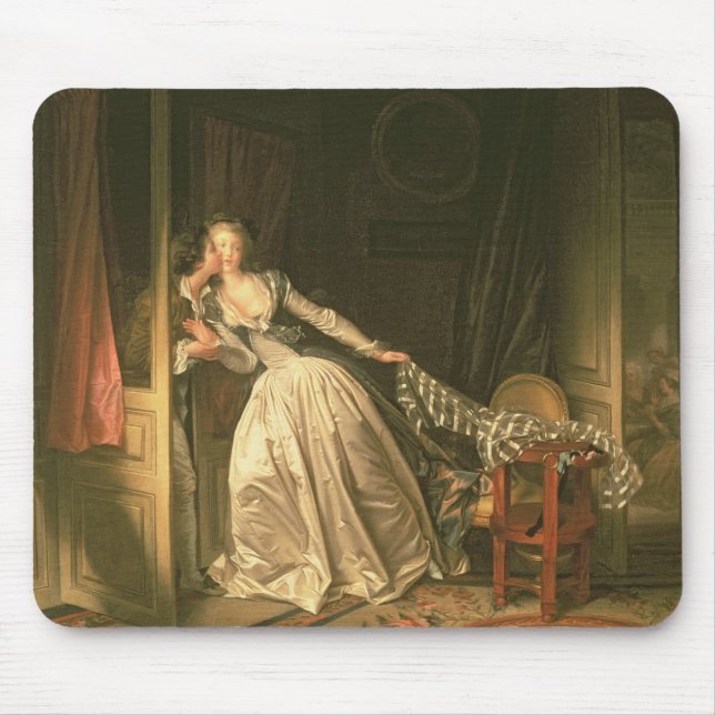 Der gestohlene Kuss, c.1788 Mousepad (Vorne)