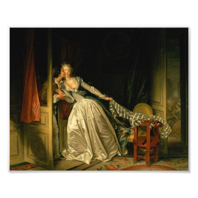 Der gestohlene Kuss Fragonard Fotodruck (Vorne)
