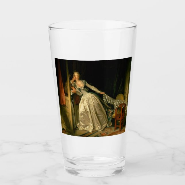 Der gestohlene Kuss Fragonard Glas (Vorderseite)