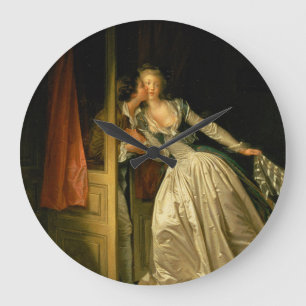 Der gestohlene Kuss Fragonard Große Wanduhr