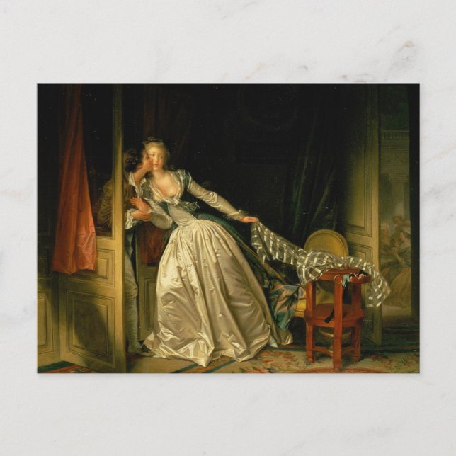 Der gestohlene Kuss Fragonard Postkarte (Vorderseite)