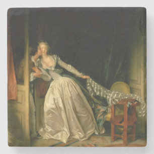 Der gestohlene Kuss Fragonard Steinuntersetzer