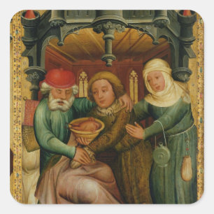 Der gestohlene Segen vom hohen Altar Quadratischer Aufkleber