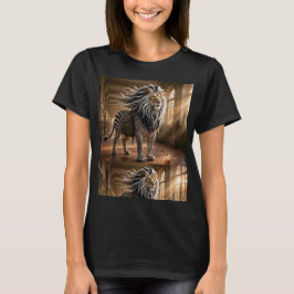 Der gestreifte Gelehrte | Fantasy-Löwe-Zebra-Abent T-Shirt