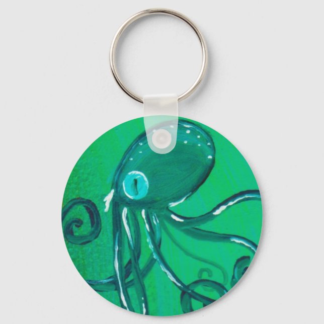 Der gestrichene Oktopus Schlüsselanhänger (Vorderseite)