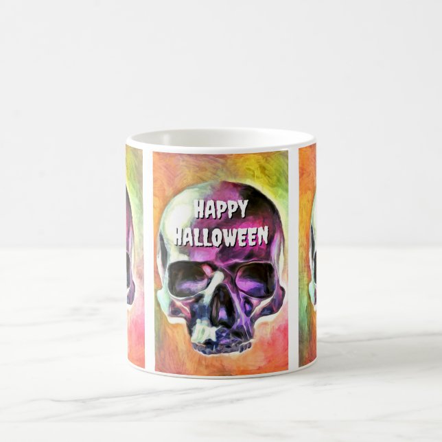 Der gestrichene Schädel. Gestalted Kaffeetasse (Mittel)