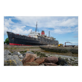 Der gestürzte TSS-Herzog von Lancaster Ship Poster