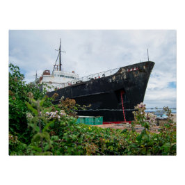 Der gestürzte TSS-Herzog von Lancaster Ship Poster