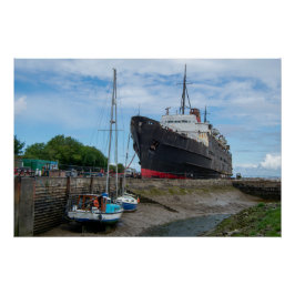 Der gestürzte TSS-Herzog von Lancaster Ship Poster