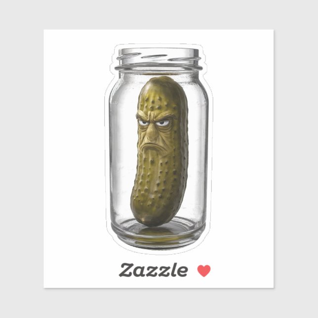 Der getickte Pickle Funny Decal Aufkleber (Blatt)