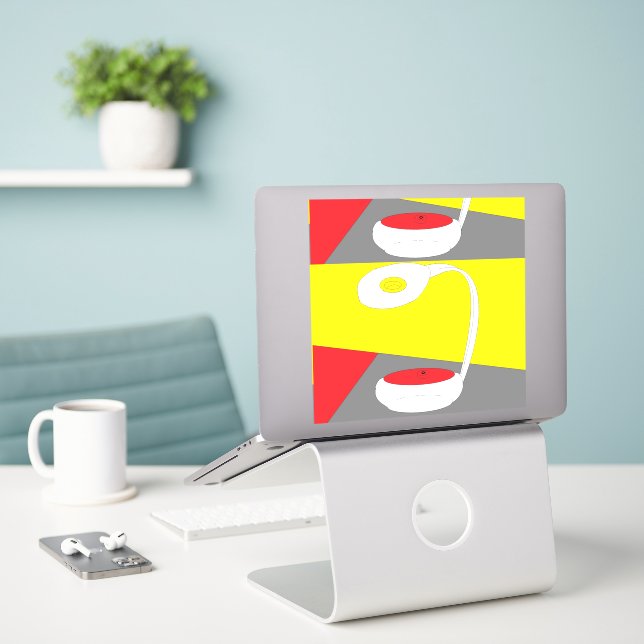 Der gewichtete Laptop-Fall Aufkleber (Laptop auf Schreibtisch)