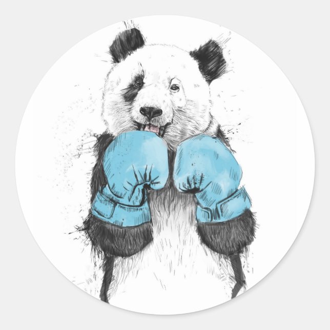 der Gewinner Runder Aufkleber (Vorderseite)