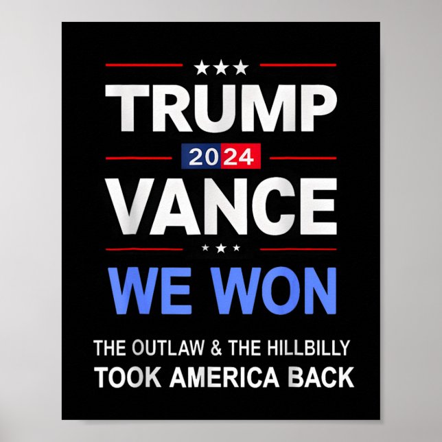 Der Gewinner Trump Vance Wir gewannen nahm sich vo Poster (Vorne)