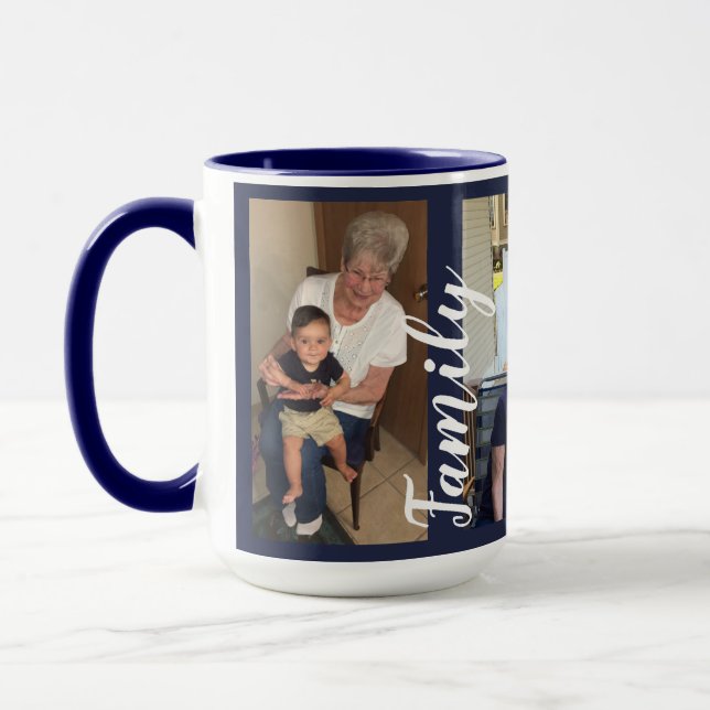 Der Gewohnheits-drei Familien-Liebe Foto-der Tasse (Links)