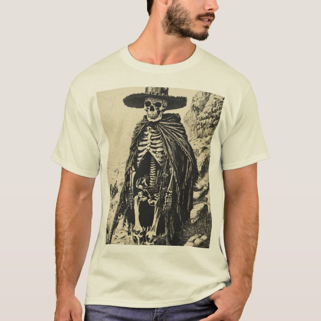 Der ghoful Gunslinger: Ein Skelettgesetz und sein T-Shirt (Vorderseite)