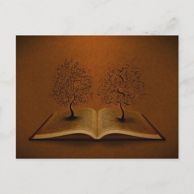 Der GiddyUp-Baum und der Bickham-Skriptbaum Postkarte (Vorderseite)