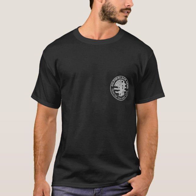Der Gilpin der Männer/schwarzes Falke SWAT Shirt (Vorderseite)