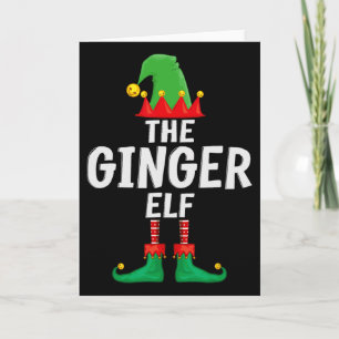 Der Ginger Elf passende Familienstars Weihnachten Karte