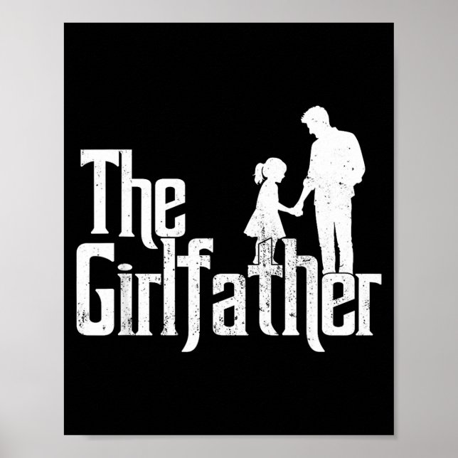 Der Girlfather lustiger Vater von Mädchen Vatertag Poster (Vorne)