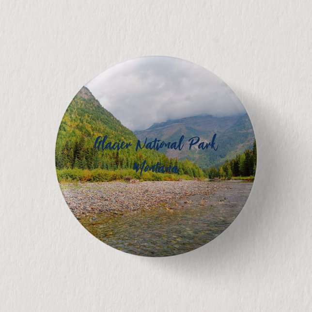 Der Glacier Nationalpark Montana Button (Vorderseite)