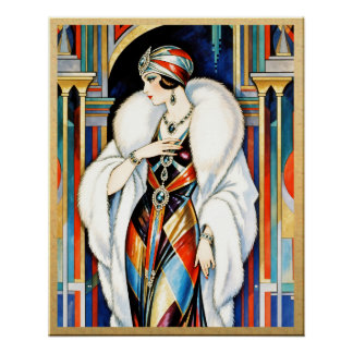 Der Glamour und Opulenz Poster. Poster