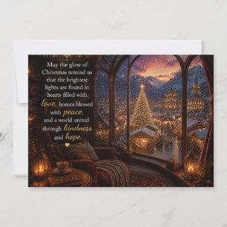 Der Glanz der Weihnachtsgrußkarte Feiertagskarte