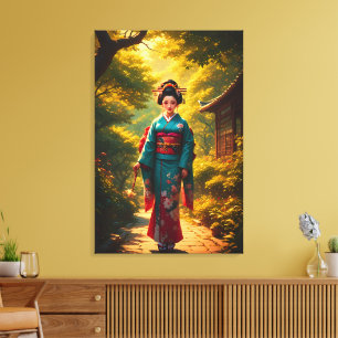 Der Glanz eines Kimonos Leinwanddruck