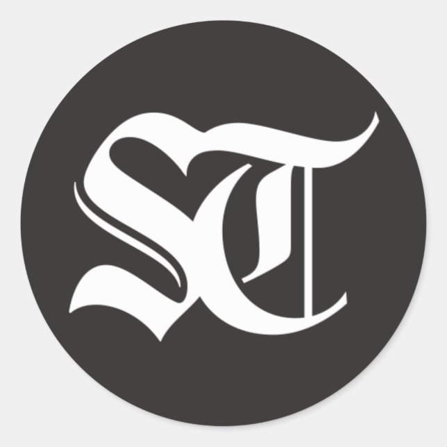 Der glänzende Aufkleber der Seattle Times (Vorderseite)