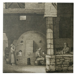 Der Glasflaschen-Hersteller, den Künsten von des Fliese