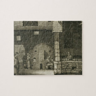 Der Glasflaschen-Hersteller, den Künsten von des Puzzle