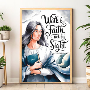 Der Glaube an Christliche Frauen Mauer Kunst Poster