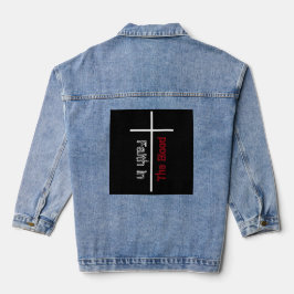 Der Glaube an das Christliche Blutkreuz Jeansjacke