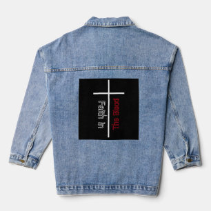 Der Glaube an das Christliche Blutkreuz Jeansjacke