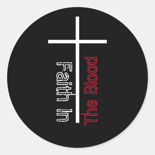Der Glaube an das Christliche Blutkreuz Runder Aufkleber (Vorderseite)