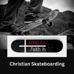 Der Glaube an das Christliche Blutkreuz Skateboard<br><div class="desc">Glaube an das Blut. Eine unserer Christlichen Skateboarder-Kollektionen. Roter,  Schwarzer und Weißer Text mit Cross. Anpassbar - Mit der Registerkarte "Anpassen" können Sie Text oder Bild ändern. Religiöse Skateboards.</div>