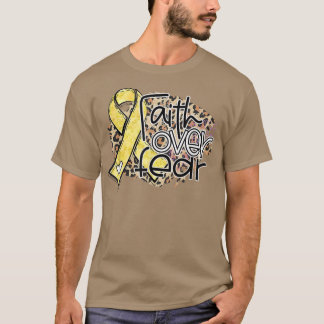 Der Glaube an die Angst Leopard Gold Ribbon Childh T-Shirt