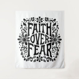 Der Glaube an die Angst wird Christlich Wandteppich