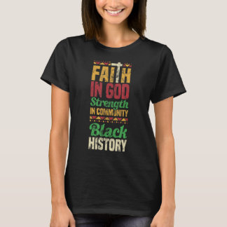 Der Glaube an die Kraft Gottes in der schwarzen Ge T-Shirt