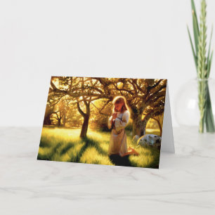 Der Glaube an eine Kindergrußkarte Karte