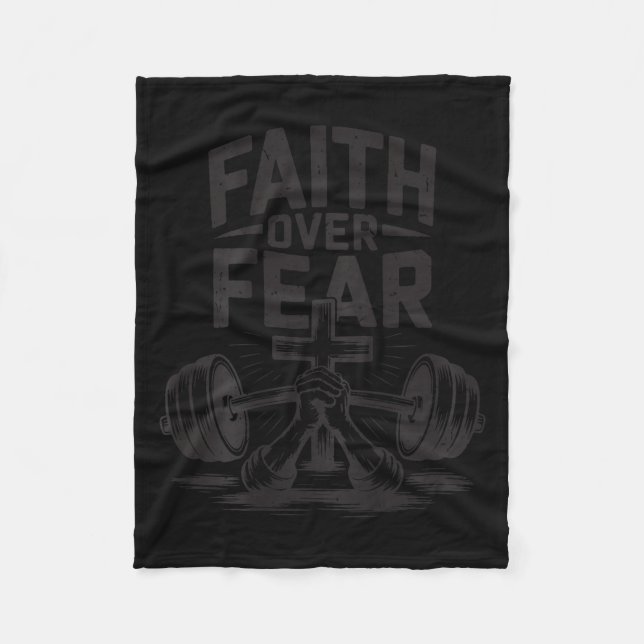 Der Glaube der Männer über die Angst Christliche W Fleecedecke (Vorderseite)