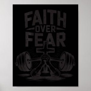 Der Glaube der Männer über die Angst Christliche W Poster