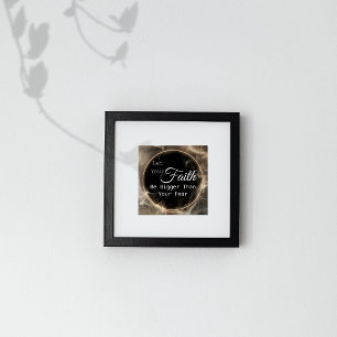 Der Glaube ist größer als die Angst Motivierend Poster