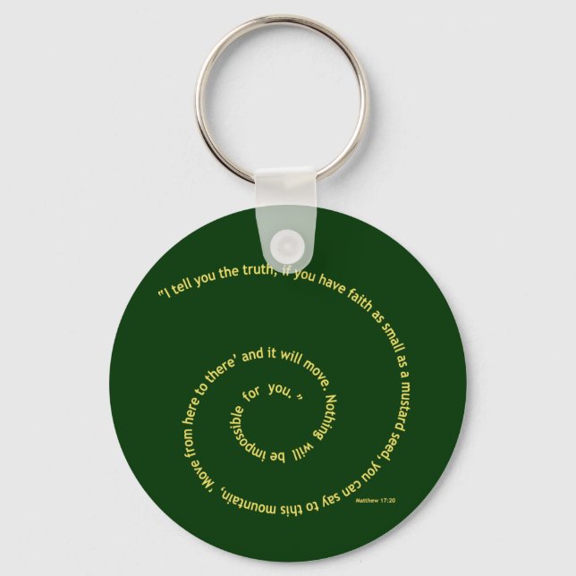 Der Glaube ist klein wie ein Senfsamen Schlüsselanhänger (Vorderseite)