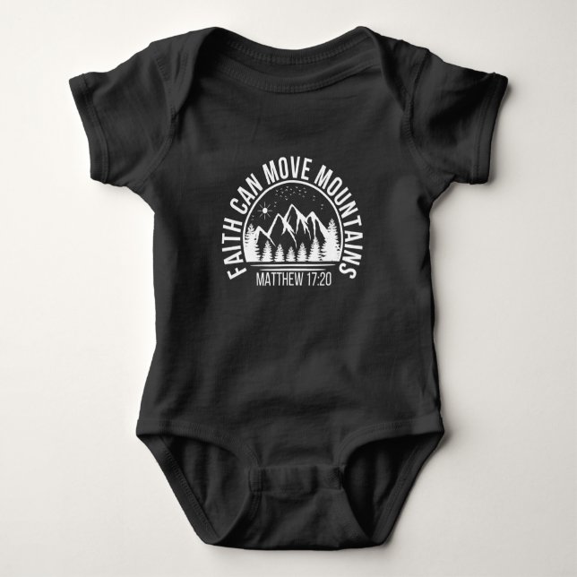 Der Glaube kann Berge bewegen Baby Strampler (Vorderseite)