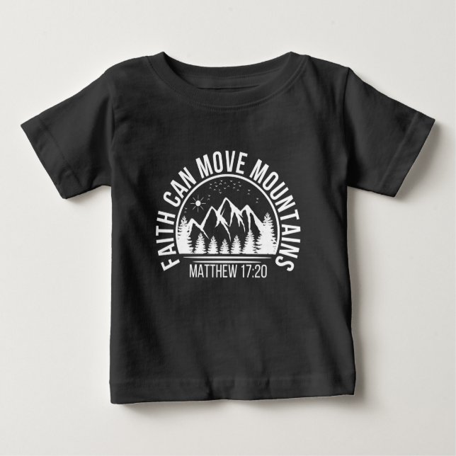 Der Glaube kann Berge bewegen Baby T-shirt (Vorderseite)